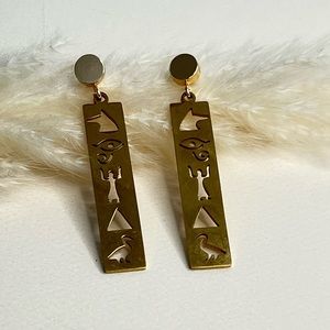 Ancient Egyptian Earrings -Protection Egyptian Earrings - Hieroglyphic Earrings